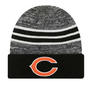 NEW New Era NFL Chicago Bears Primary Logo Cuffed Knit Beanie Hat Gray Unisex OS